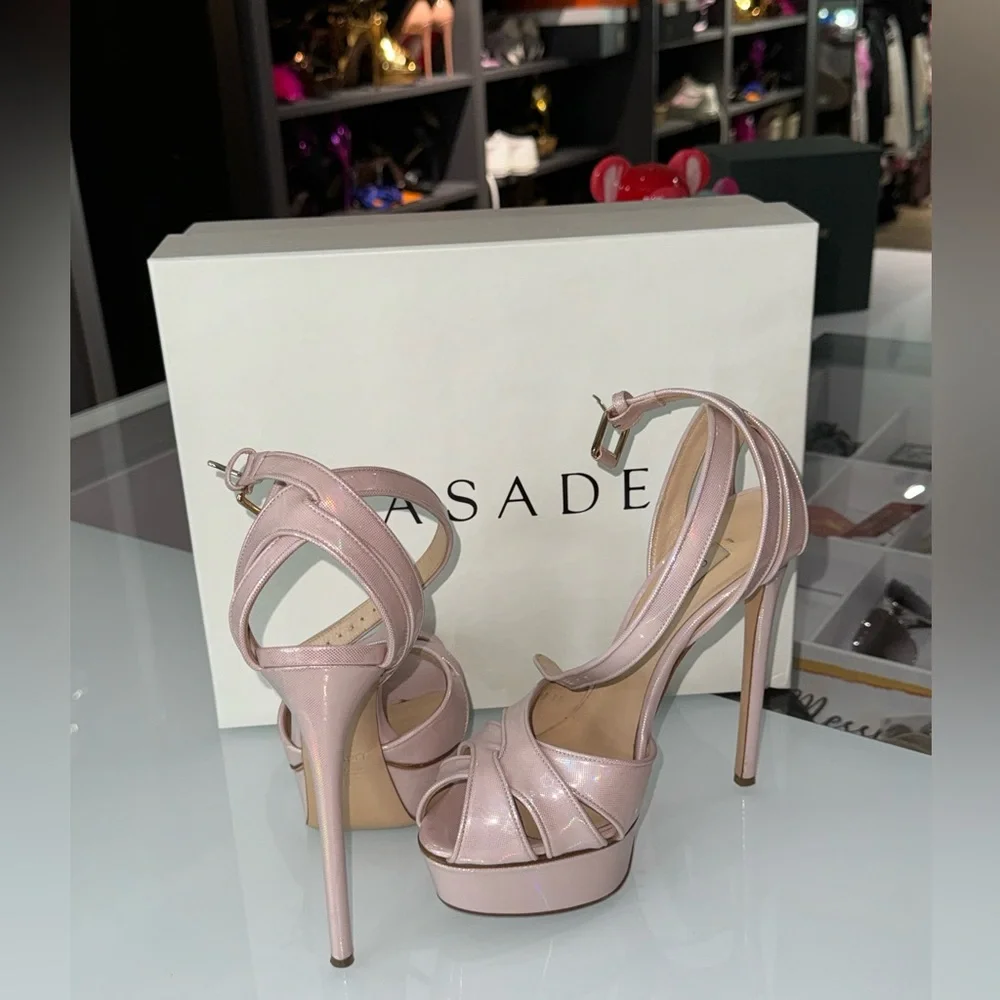 Casadei Flora Platform Sandals Size 38 - Picture 8 of 9